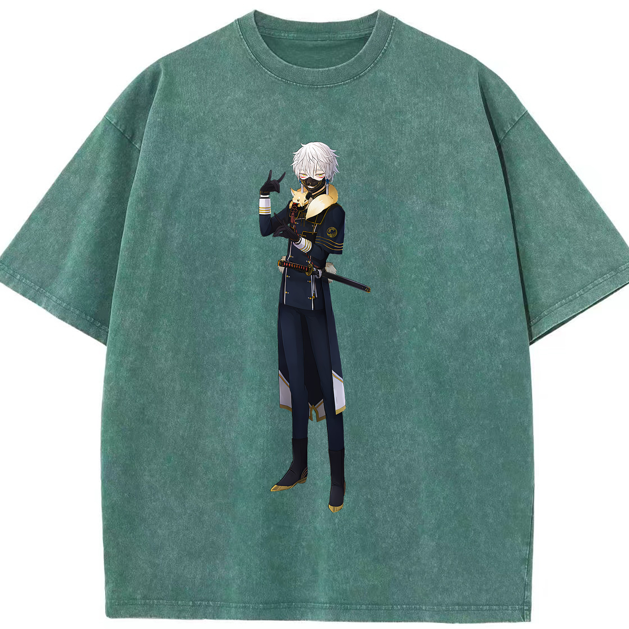 （画像用） 刀剣乱舞 Touken Ranbu 綿100% ヴィンテージ風 半袖Tシャツ（フロントプリント）